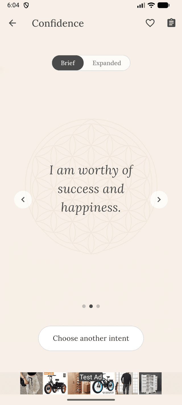 Affirmation Flow - Categories