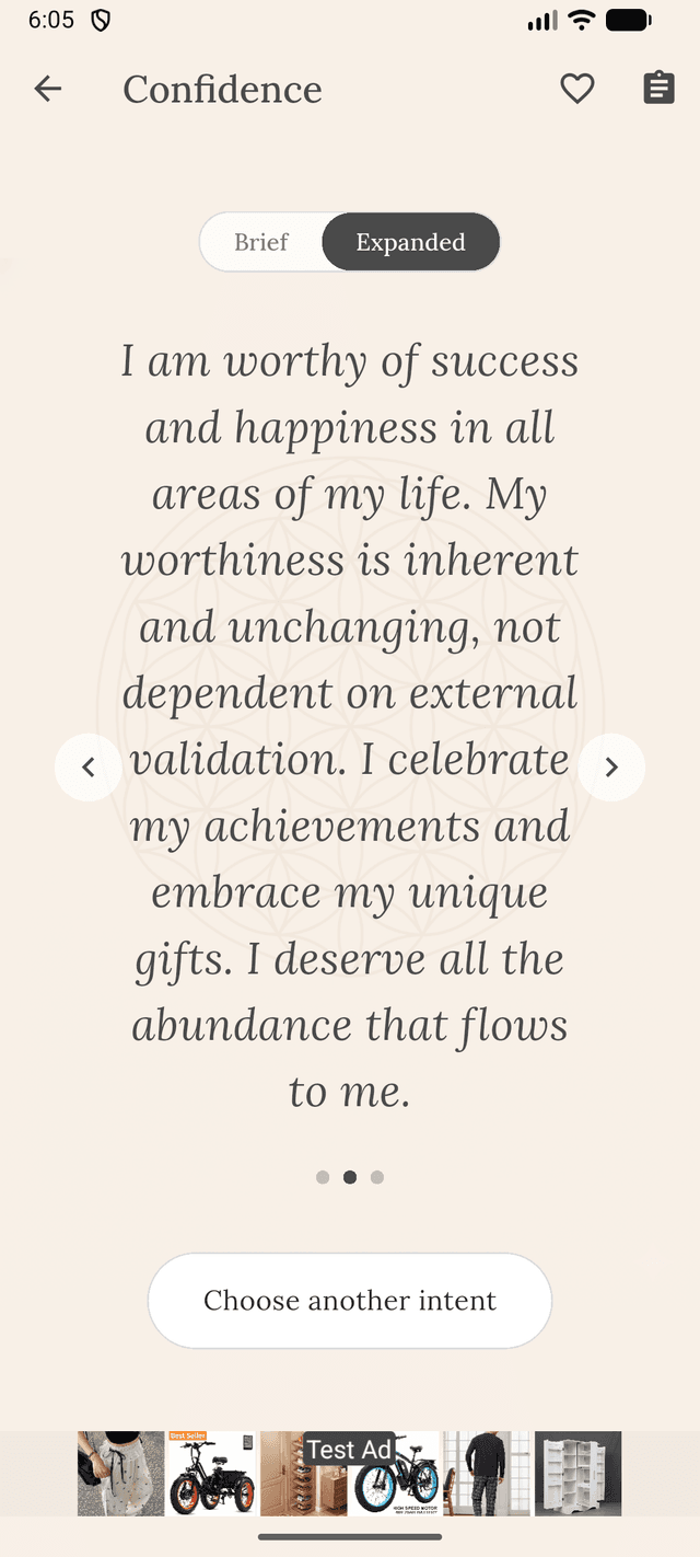 Affirmation Flow - Affirmations List